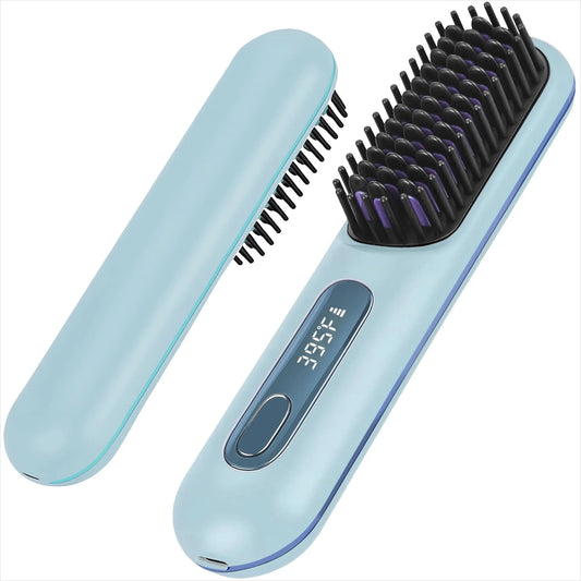 GlossGlide Cordless Rechargeable Hair Straightener Brush