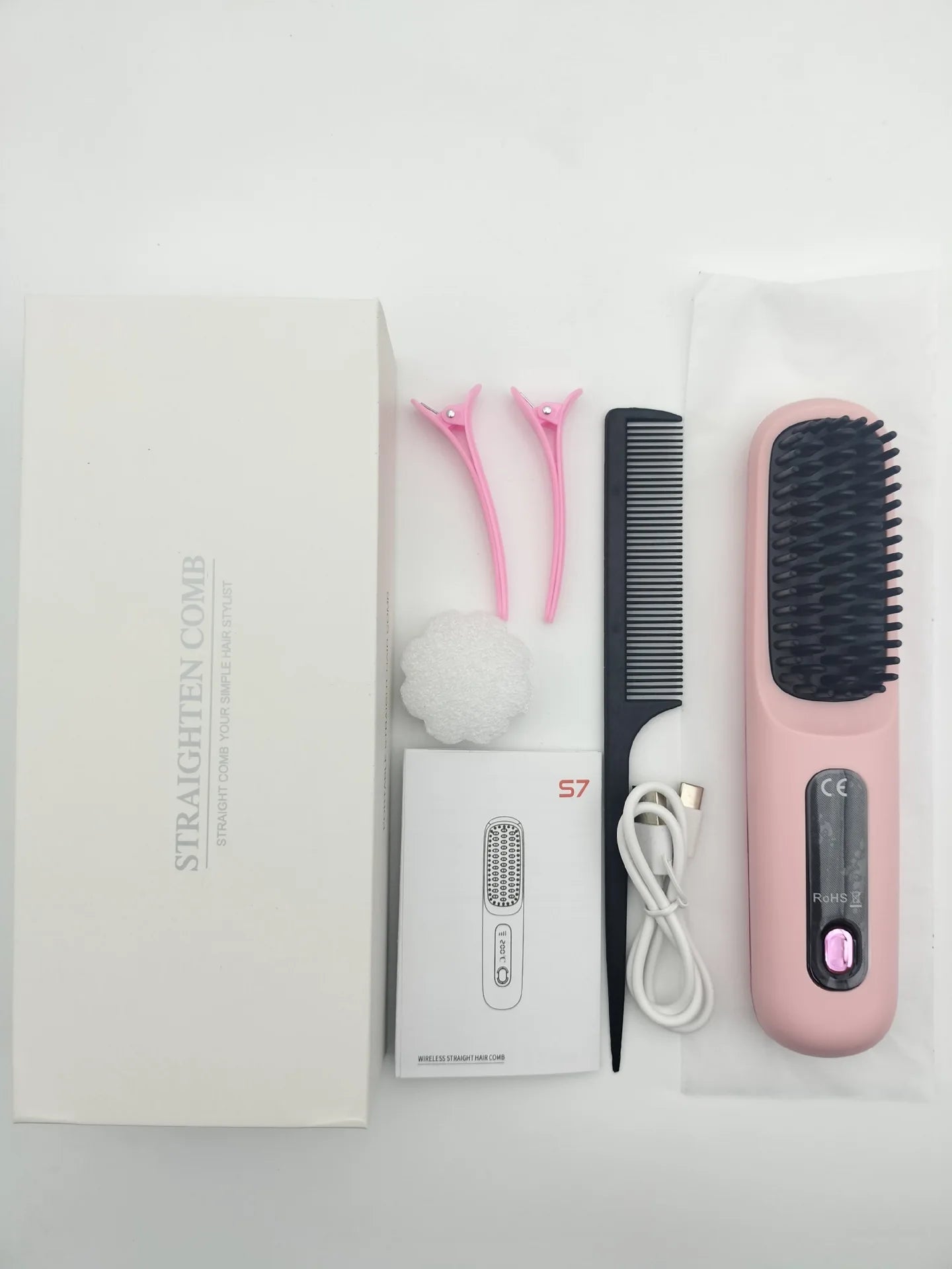 GlossGlide Cordless Rechargeable Hair Straightener Brush