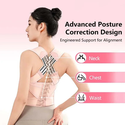 Posture Corrector | Adjustable Back Support Belt for Abdominal Waist Correction,  Spine Alignment Waist Trainer Unisex