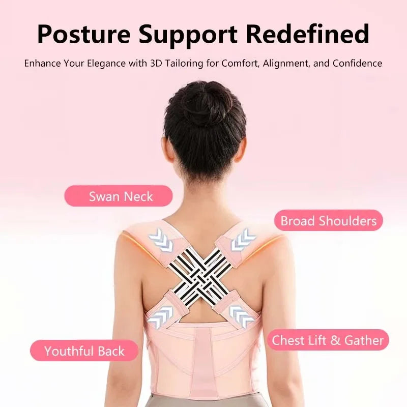 Posture Corrector | Adjustable Back Support Belt for Abdominal Waist Correction,  Spine Alignment Waist Trainer Unisex